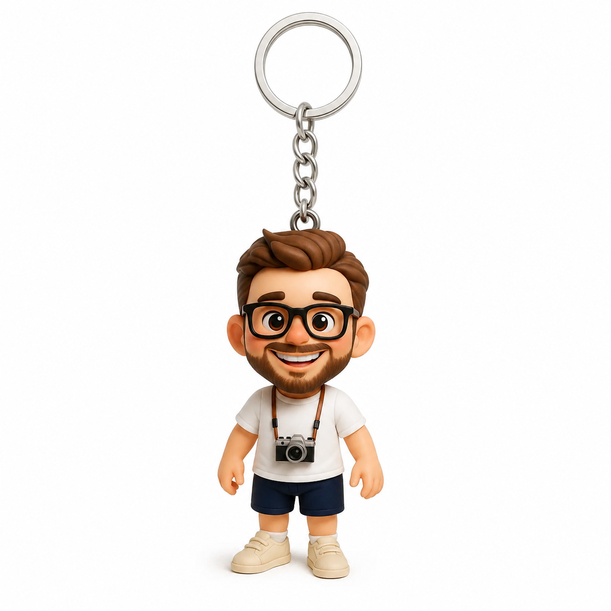 Maßgeschneiderter 3D Schlüsselanhänger Mit Porträt Personalisierter Einzelcharakter Anhänger Aus Ihrem Foto Handgefertigtes Geschenk Einzigartiges Souvenir Für Geburtstag Jubiläum Valentinstag Sammlung und Modeaccessoire
