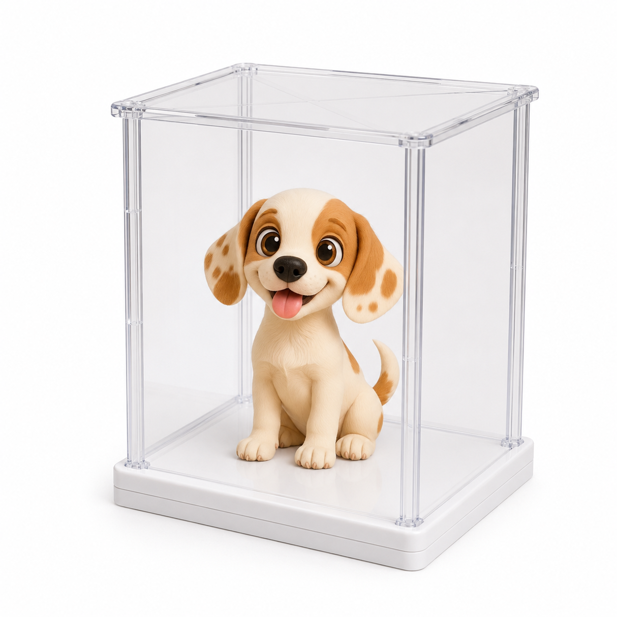 Individuelle 3D-Figur Vom Foto Mit Drehbarer Acryl-Vitrine, Personalisierte Minifigur Für Paare - 