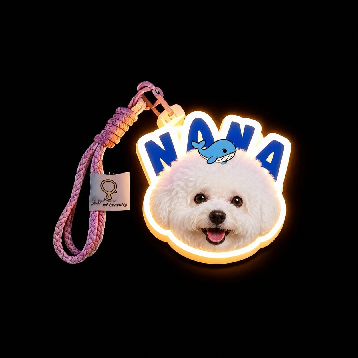 Personalisierter Haustierportrait-LED-Schlüsselanhänger, Individuelles Foto, Beleuchteter Hunde- Oder Katzen-Schlüsselanhänger, Leuchtender Acryl-Taschenanhänger, Personalisiertes Haustier-Erinnerungsgeschenk - 