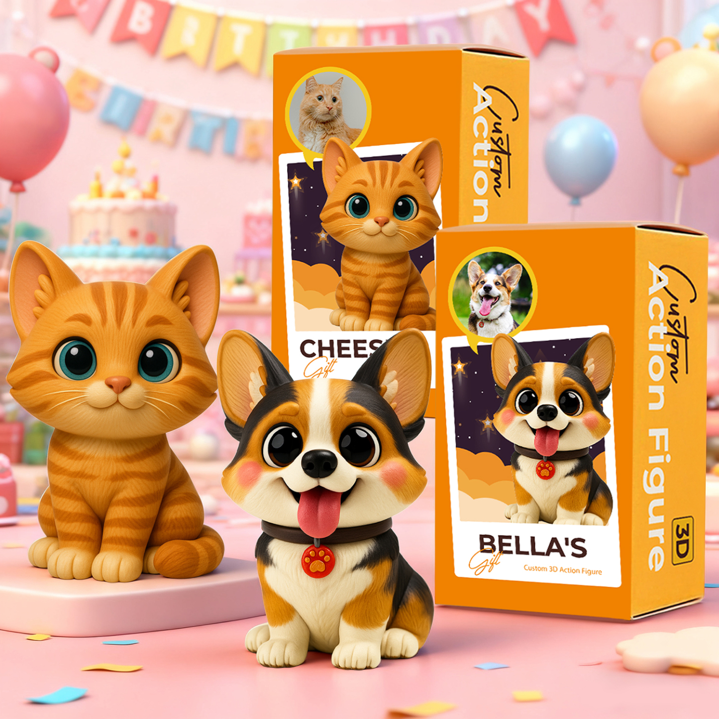 Benutzerdefinierte 3d Figur Tier Figur Personalisierte Foto Memorial Geschenk Für Hund Katze Feier - 