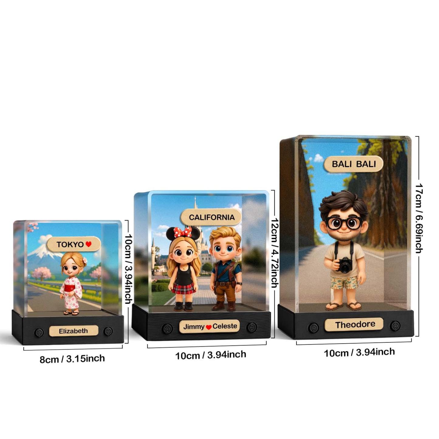 Personalisierte 3d-actionfigur Acrylbox Dekoration Von Ihrem Foto Personalisierter Hintergrund Spielzeugfigur Benutzerdefinierte Actionfigur Geschenke Für Sie/ihn - 