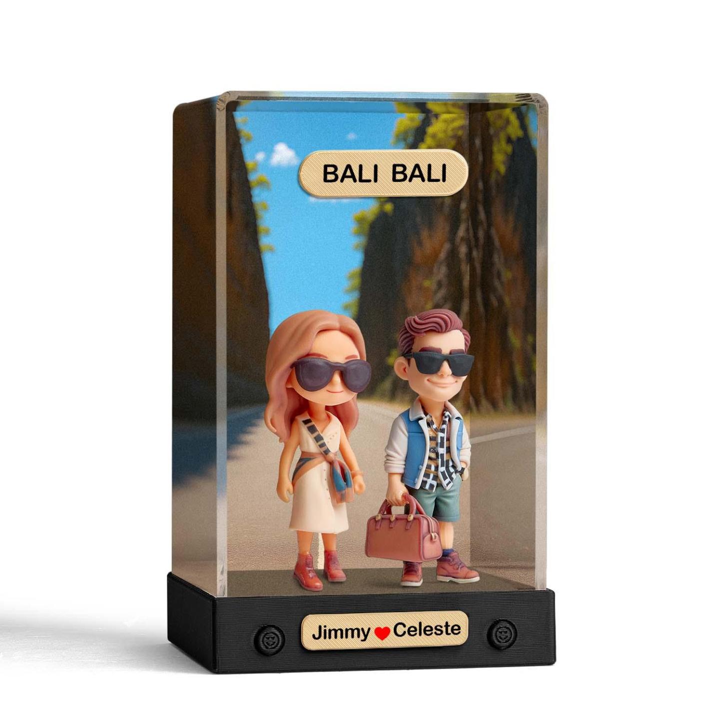 Personalisierte 3d-actionfigur Acrylbox Dekoration Von Ihrem Foto Personalisierter Hintergrund Spielzeugfigur Benutzerdefinierte Actionfigur Geschenke Für Sie/ihn - 