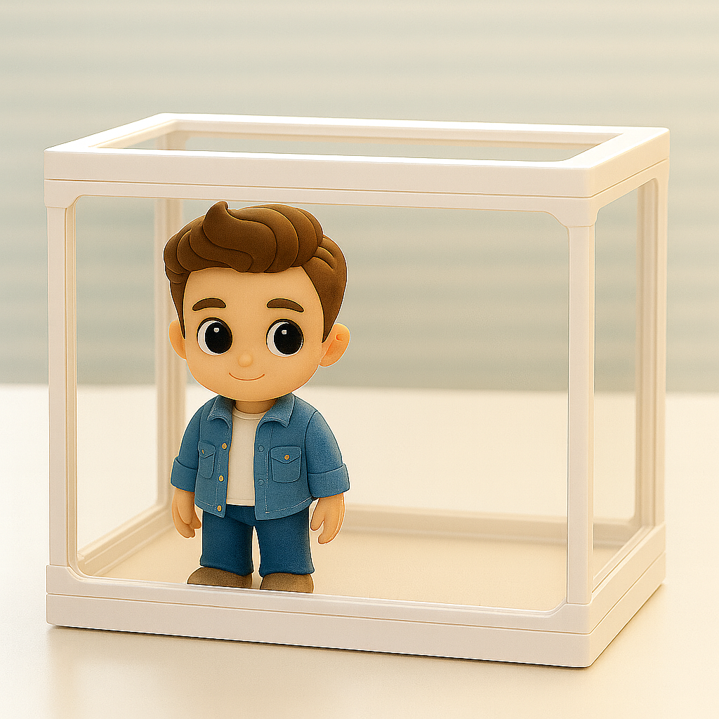 Benutzerdefinierte 3d Paar Figur Glas Puppenhaus Personalisierte Szene Vitrine Einzigartige Home Decor Jahrestagsgeschenk - 