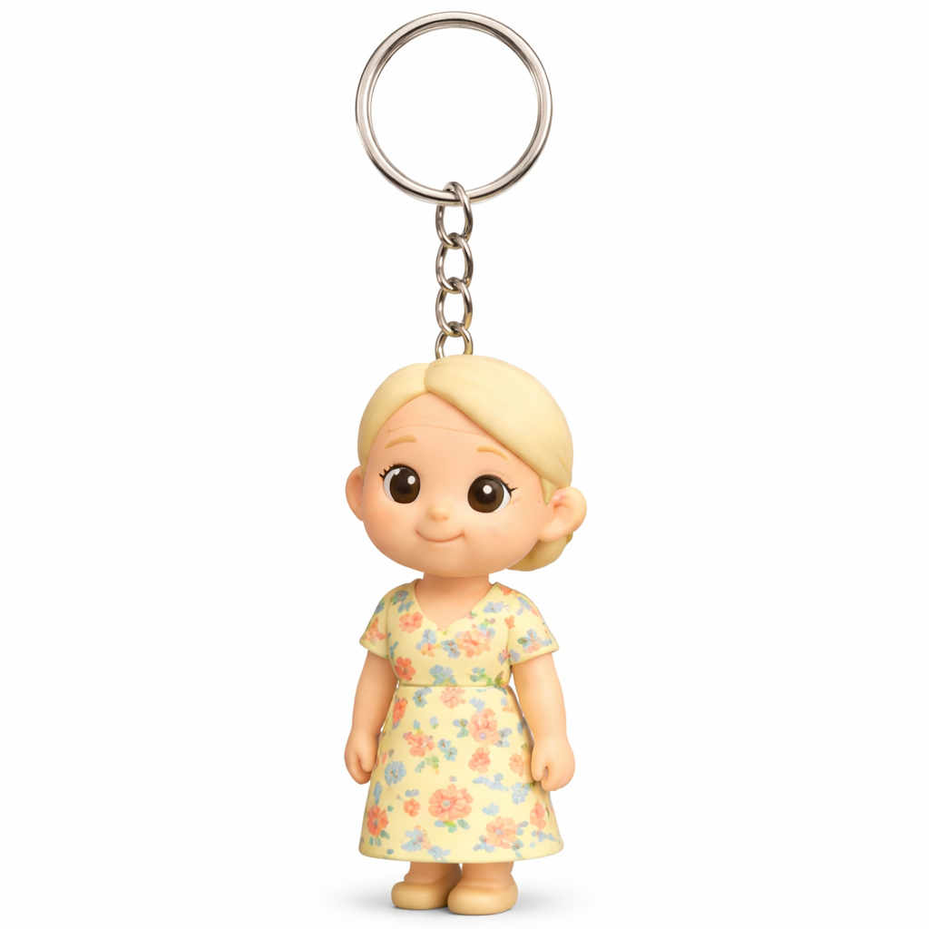 Personalisierter 3D Schlüsselanhänger aus Foto – Mini Figur – Geschenk für Oma und Opa – Bestes Geschenk zum Jahrestag