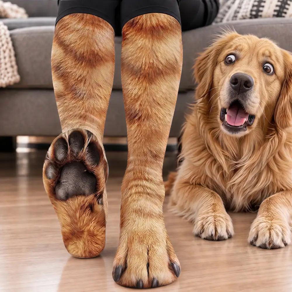 Gag-Geschenk Für Tierliebhaber – Personalisierte Lustige Fuß-Pfoten-Socken 