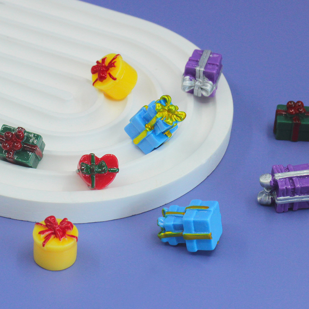 Kleine Geschenkbox Zubehör Figur Sammlung Weihnachtsdekorationen Diy Ornamente Desktop Display Dekor - 