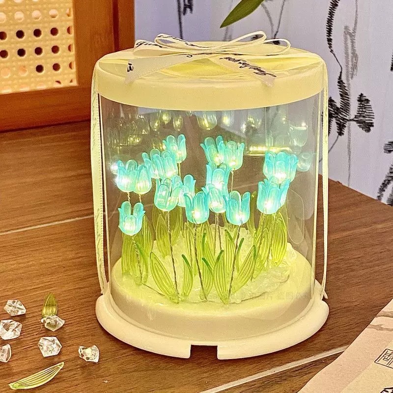 Personalisierte 3d-foto-tulpen-nachtlampe – Einzigartiges Geschenk Für Sie Und Ihn Zum Geburtstag Oder Jahrestag – Wohnaccessoires - 