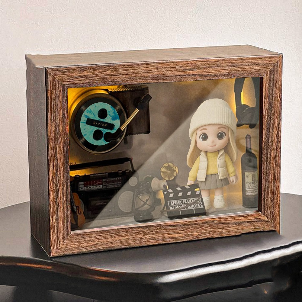 Personalisiertes Foto 3d Actionfigur Spieluhr Personalisiertes Musik-player Geschenk Für Sie/ihn - 