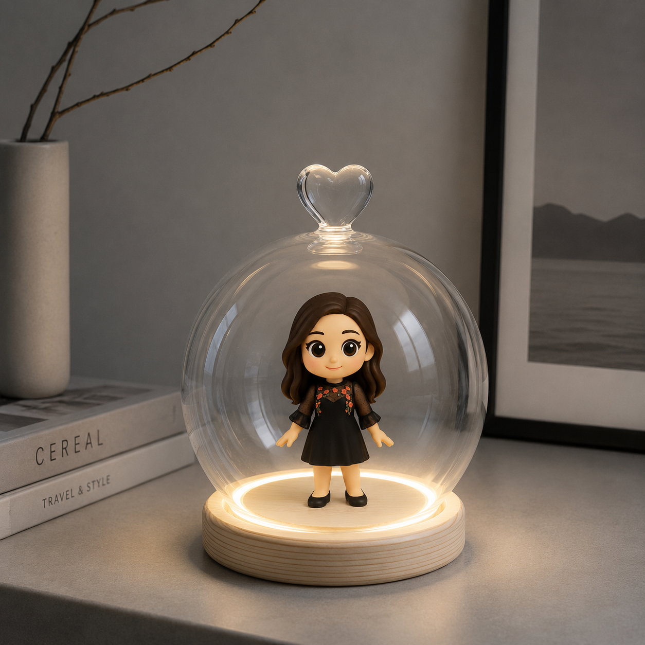 Benutzerdefinierte 3D-Foto-Figur-Nachtlicht, Personalisierte Fotolampe, Einzigartige Jubiläums-Geburtstagsgeschenke Für Paare, Raumdekoration - 
