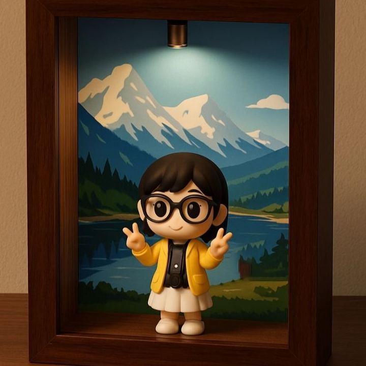 Benutzerdefinierte 3d-figur Diorama Rahmen Vitrine Mit Spotlicht Und Staubdichtem Design Diy Geschenk - 