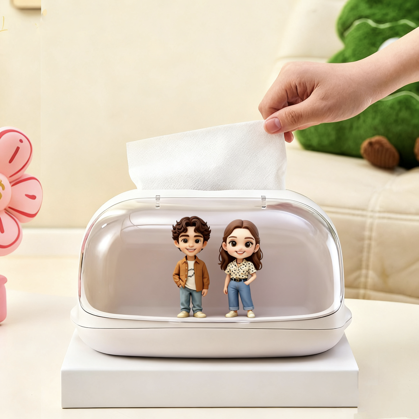 Benutzerdefinierte 3d-gedruckte Figur Display Taschentücherbox Personalisiertes Wohndekor & Praktische Geschenkidee - 