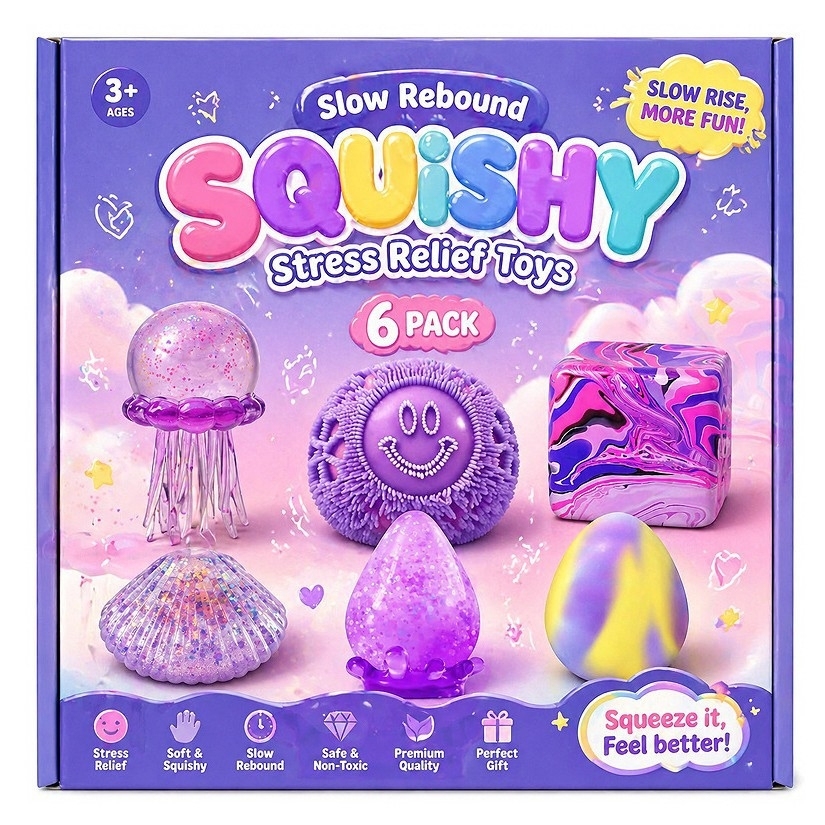 Mystery Dumpling Squeeze Countdown Blind Box, 24 Stück, Zufällige Squishy-Spielzeuge, Ideales Geschenk Für Kinder Und Erwachsene - 
