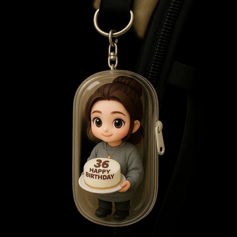 Custom 3D Backpack Charm from Your Photo Personalized Mini Character Accessory Cute Gift for All Ages