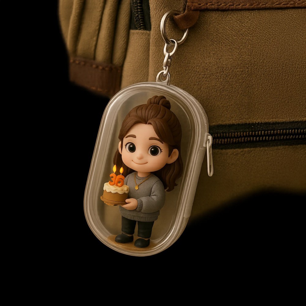 Custom 3D Backpack Charm from Your Photo Personalized Mini Character Accessory Cute Gift for All Ages