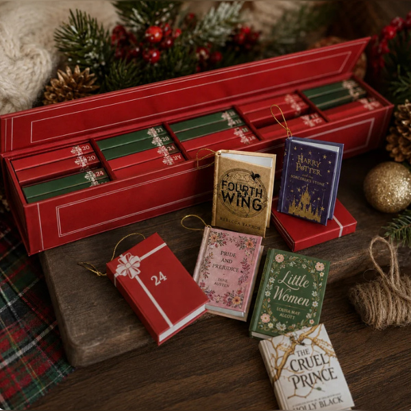 Book-Shaped Advent Calendar with 24 Surprise Boxes – Creative Christmas Countdown Gift for Book Lovers & Holiday Enthusiasts
