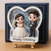 Custom Wedding Figurine 3D Printed Couple Gift Unique Bride and Groom Keepsake Romantic Personalized Wedding Decoration