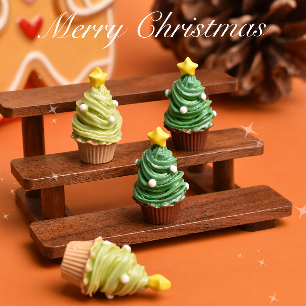 Christmas Cup Cake Decorations DIY Ornaments Desktop Display Decor