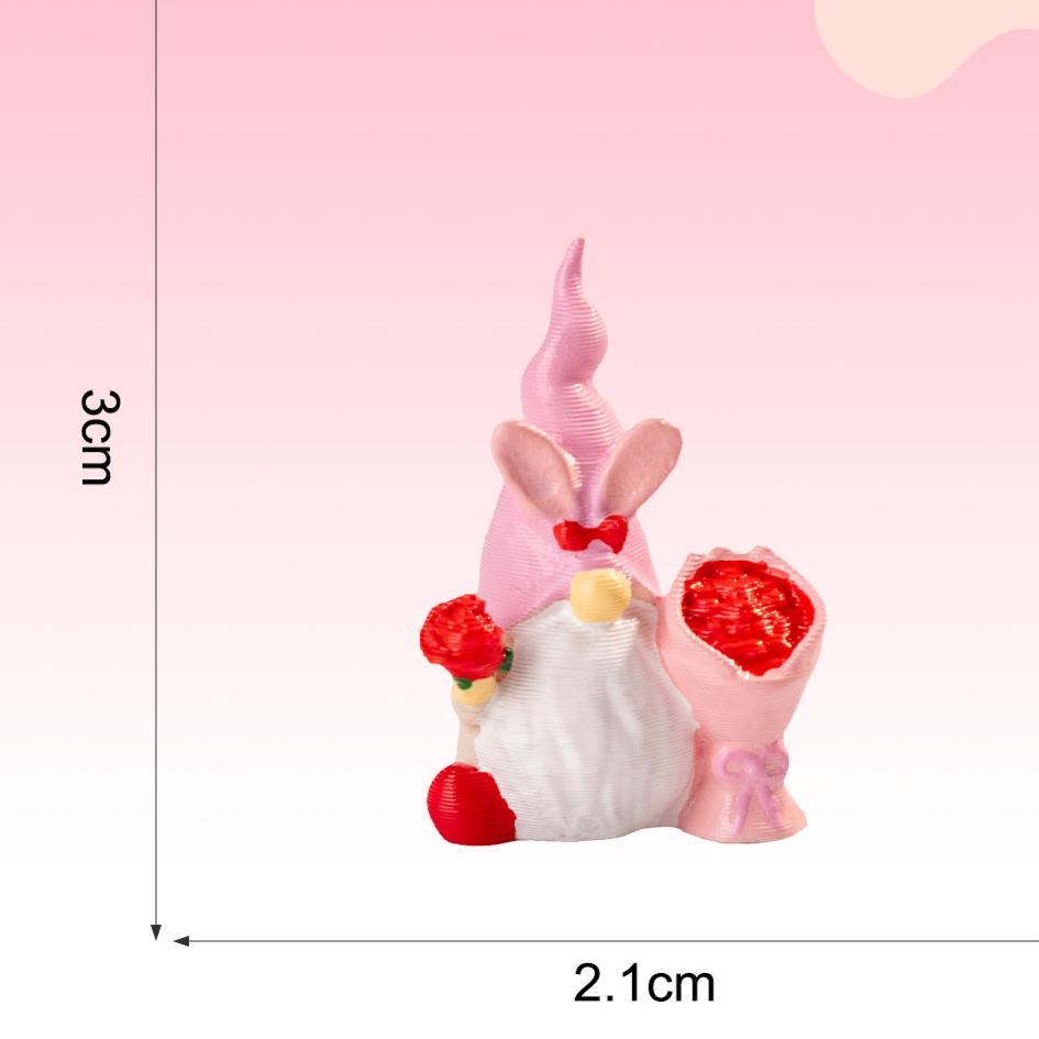 Love Heart Gnome Figurine Romantic Valentine Holiday Decoration
