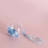 Acrylic Transparent Display Ball for Custom 3D Figurines Round Storage Sphere with Color Bead Chain Keychain Pendant