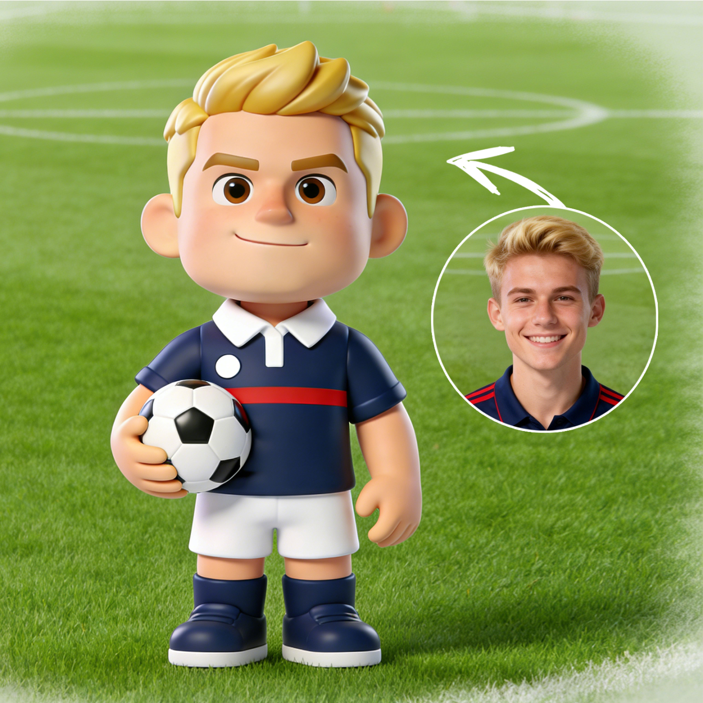 Custom 3D Figure from Your Photo World Cup Edition Bestselling Personalized Fan Gift