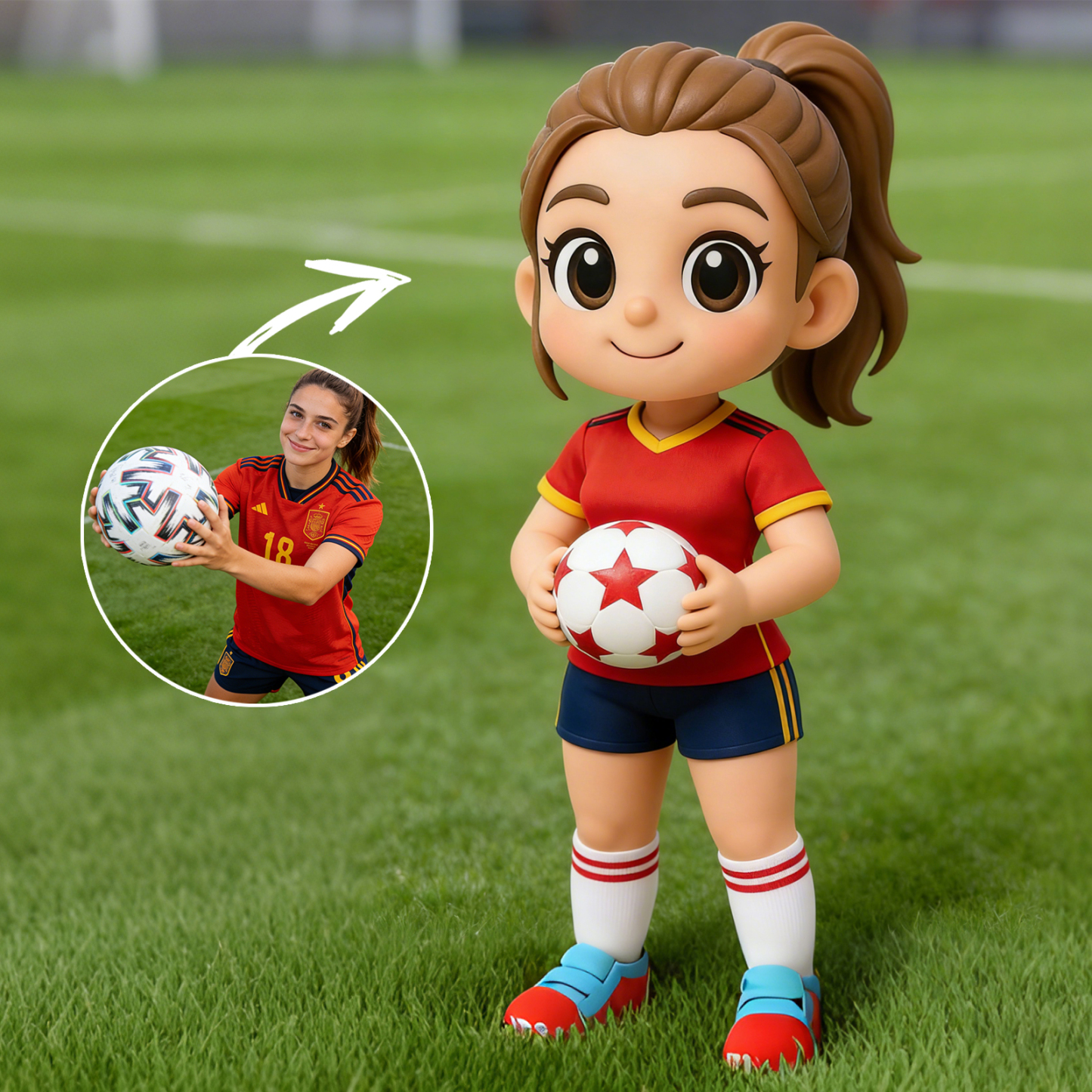 Custom 3D Figure from Your Photo World Cup Edition Bestselling Personalized Fan Gift