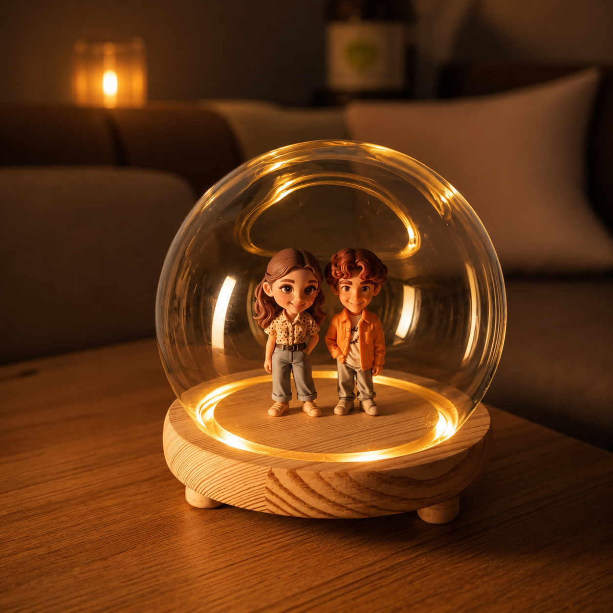 Custom 3D Action Figure Night Light from Your Photo Personalized Toy Figure Unique & Memorable Gift for Lovers, Boyfriends, Girlfriends