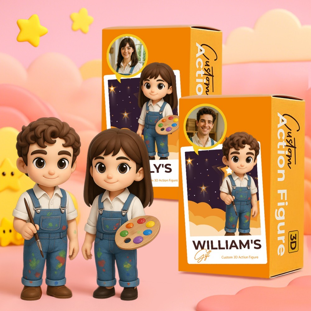 Custom 3D Action Figure from Your Photo Personalized Toy Figure Unique & Memorable Gift for Lovers, Boyfriends, Girlfriends