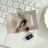 Retro Camera Beaded Phone Chain Creative Keychain & Bag Charm with Bear Pendant Cute CCD-Style Accessory