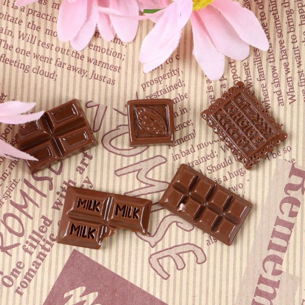 Mini Resin Chocolate Figurines Small Realistic Dessert Accessories for DIY Sweet House