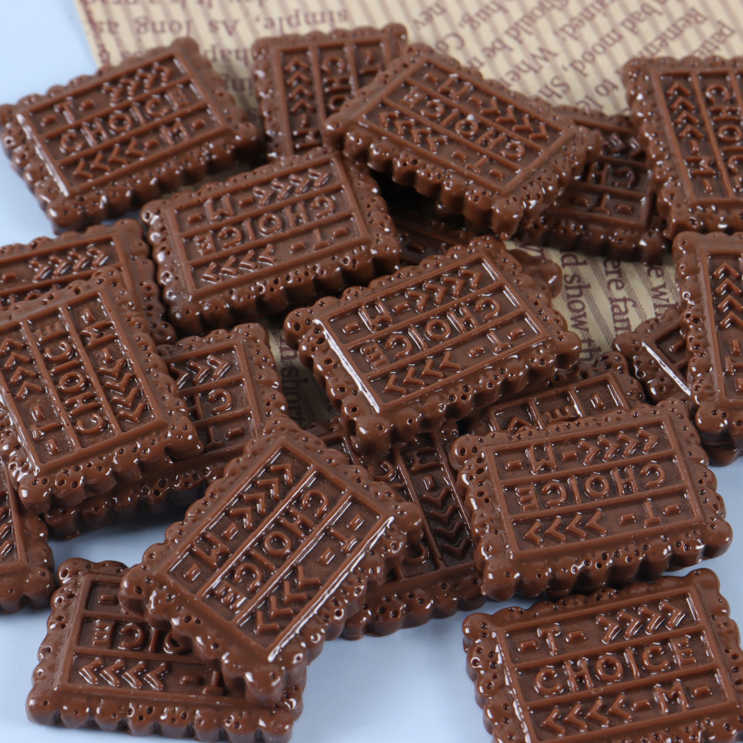 Mini Resin Chocolate Figurines Small Realistic Dessert Accessories for DIY Sweet House