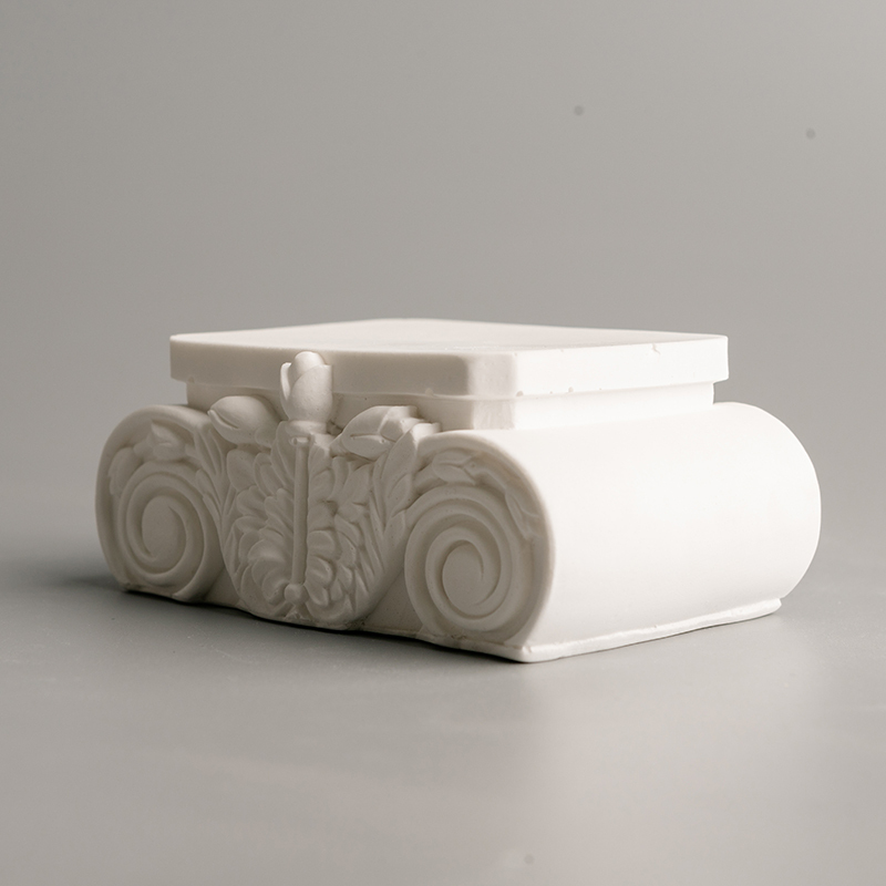 European Style Sculpture Base White Decorative Display Pedestal for Art 3D Figurines Home Décor & DIY Projects