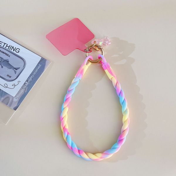 Detachable Macaron Color Silicone Phone Lanyard