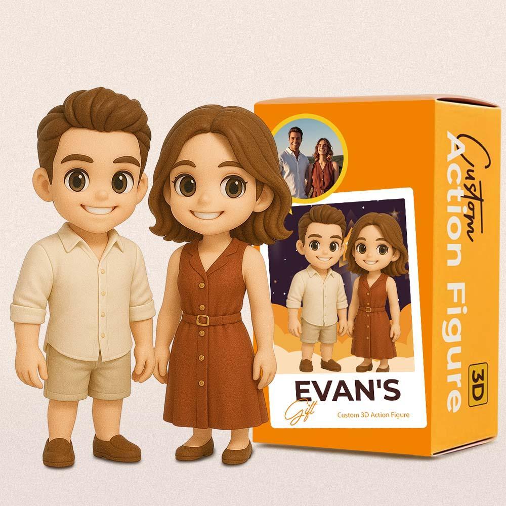 Custom Toy Figure 3D Mini Figures Personalization Toy Figure to Lover Custom Action Figure Gifts for Her/Him