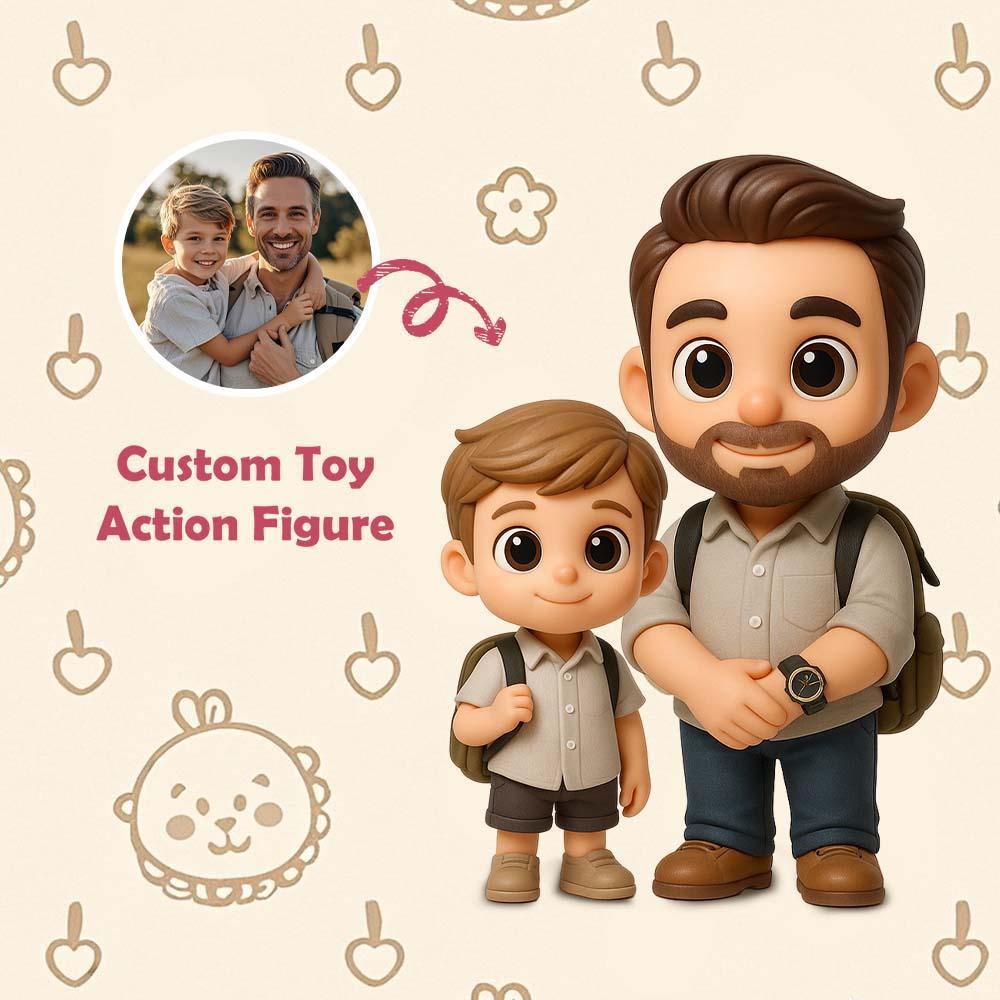 Custom 3D Action Figure From Your Photo Personalized Toy Figure Custom Action Figure Gifts For Dad
