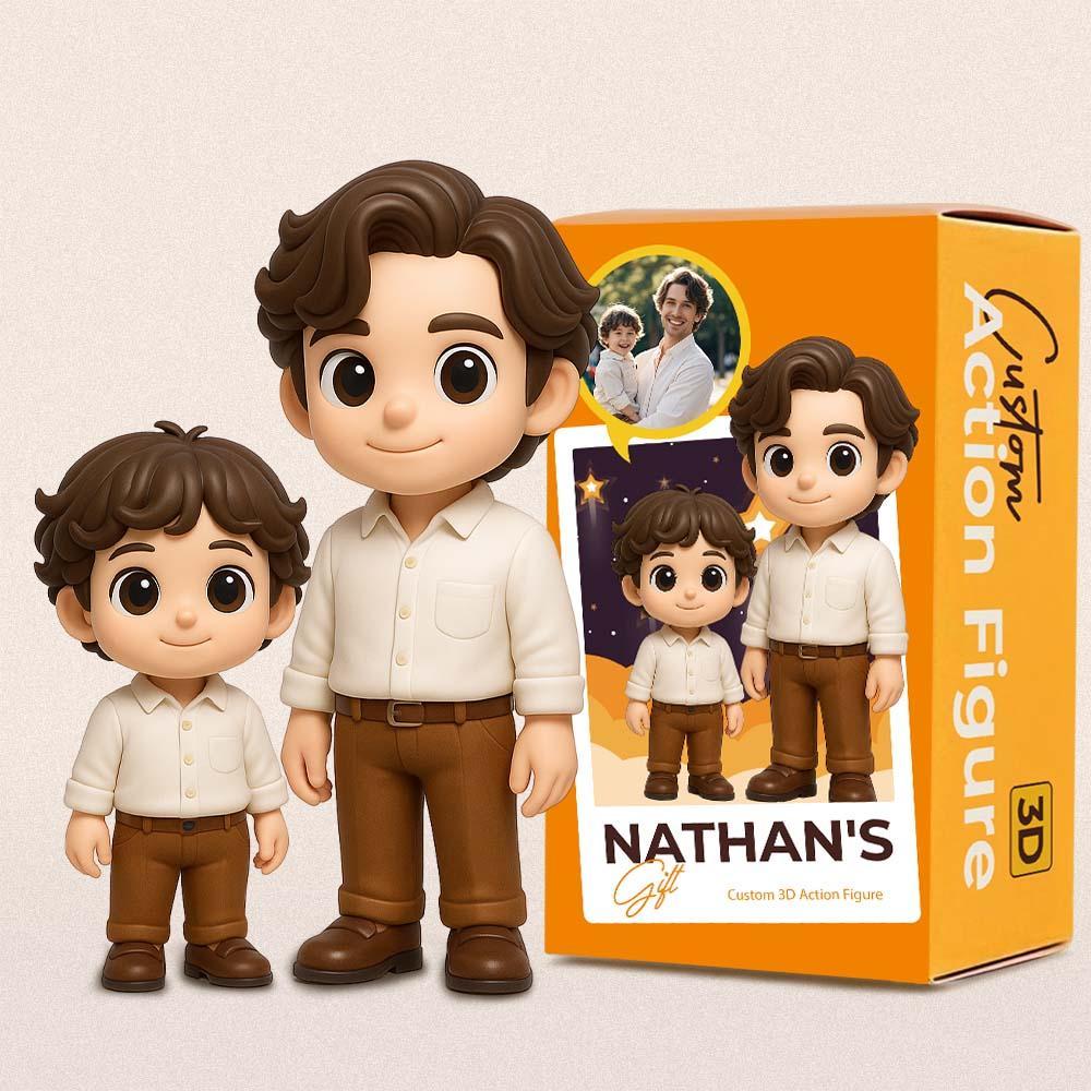 Custom 3D Action Figure From Your Photo Personalized Toy Figure Custom Action Figure Gifts For Dad