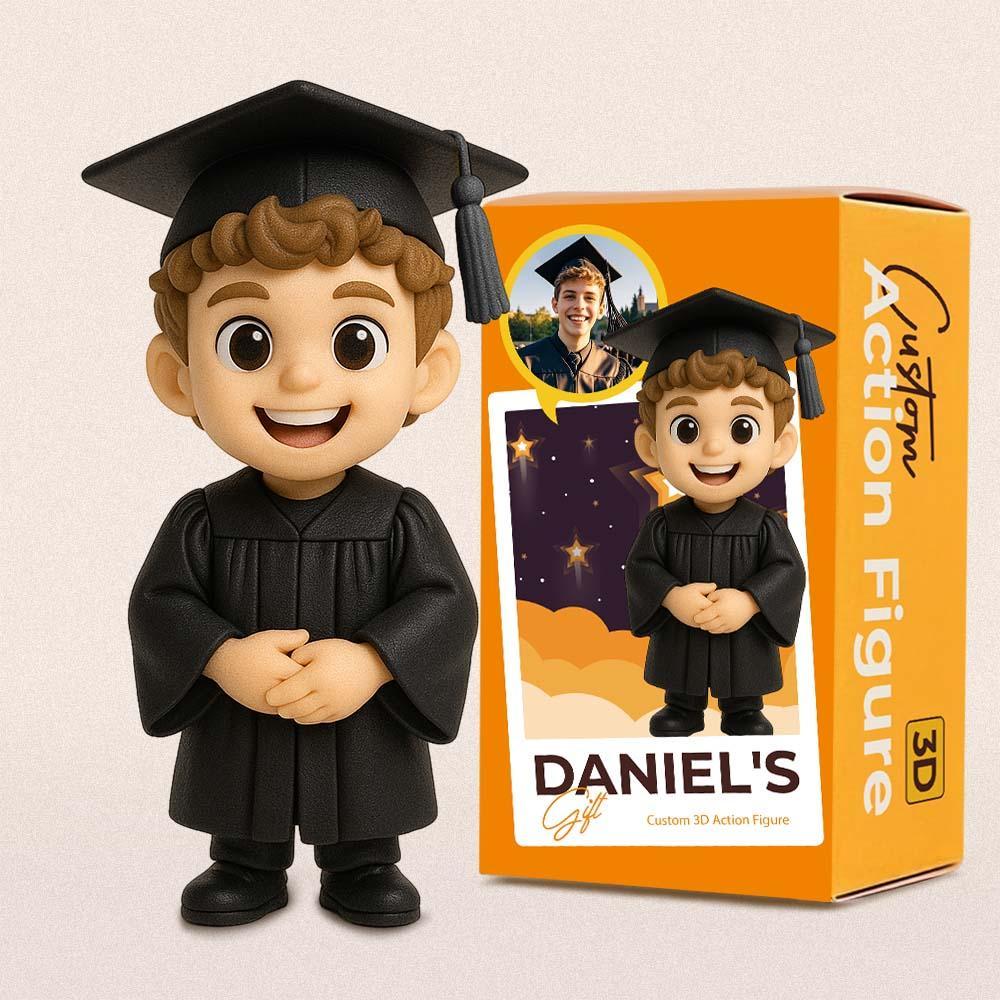 Custom 3D Action Figure From Your Photo Personalized Toy Figure to Him Custom Action Figure Graduation Gifts