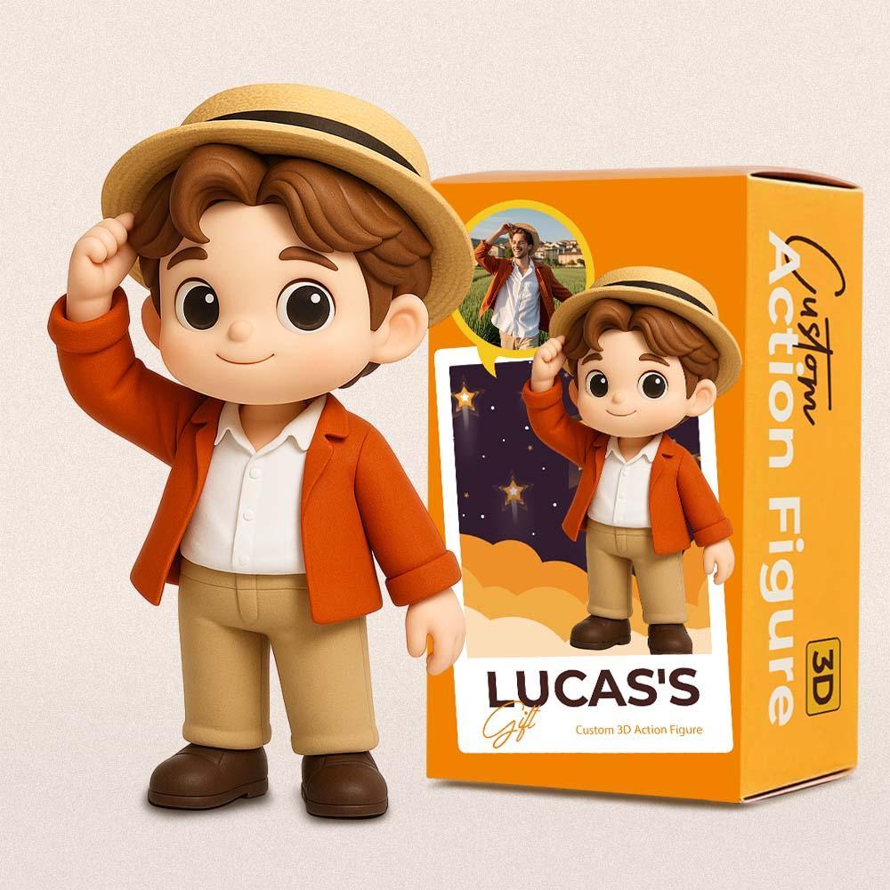 Custom Travel 3D Action Figure from Photo Unique & Thoughtful Gift for Travel Lover