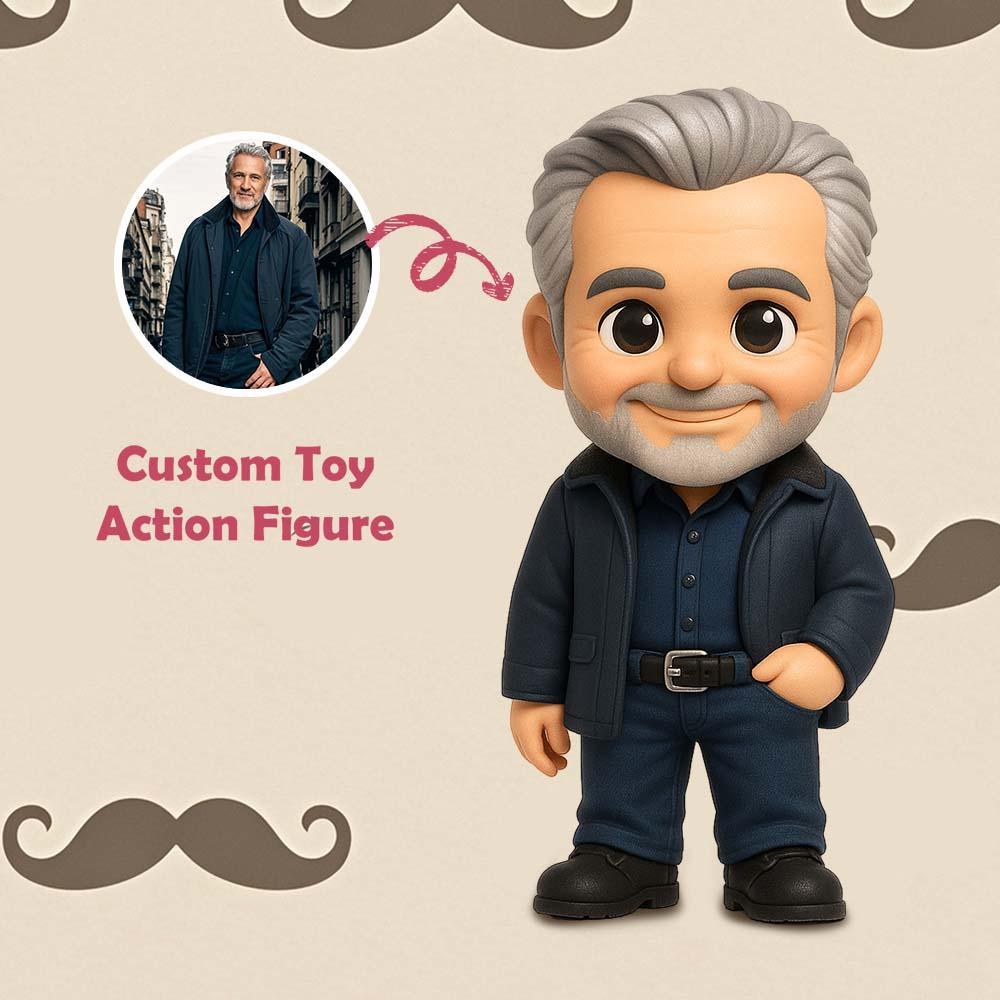 Custom Dad 3D Action Figure from Photo Personalized Toy Figure Custom Action Figure Gifts For Dad