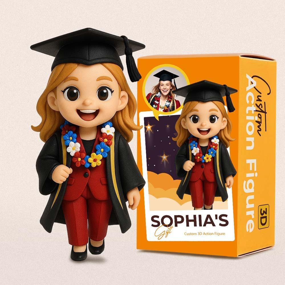 Custom 3D Action Figure From Your Photo Personalized Toy Figure to Him Custom Action Figure Graduation Gifts