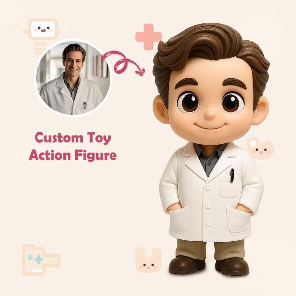 Custom Doctors 3D Action Figure from Photo Unique & Thoughtful Gift for Doctors