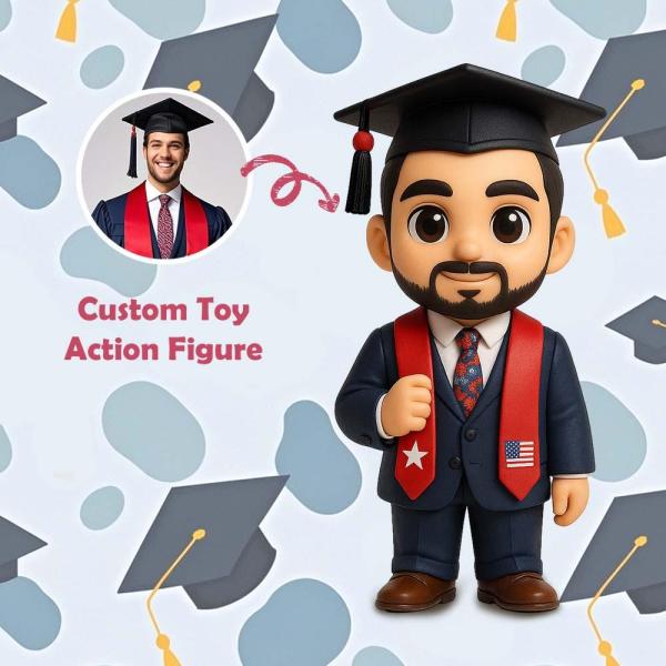 Custom 3D Action Figure From Your Photo Personalized Toy Figure to Him Custom Action Figure Graduation Gifts