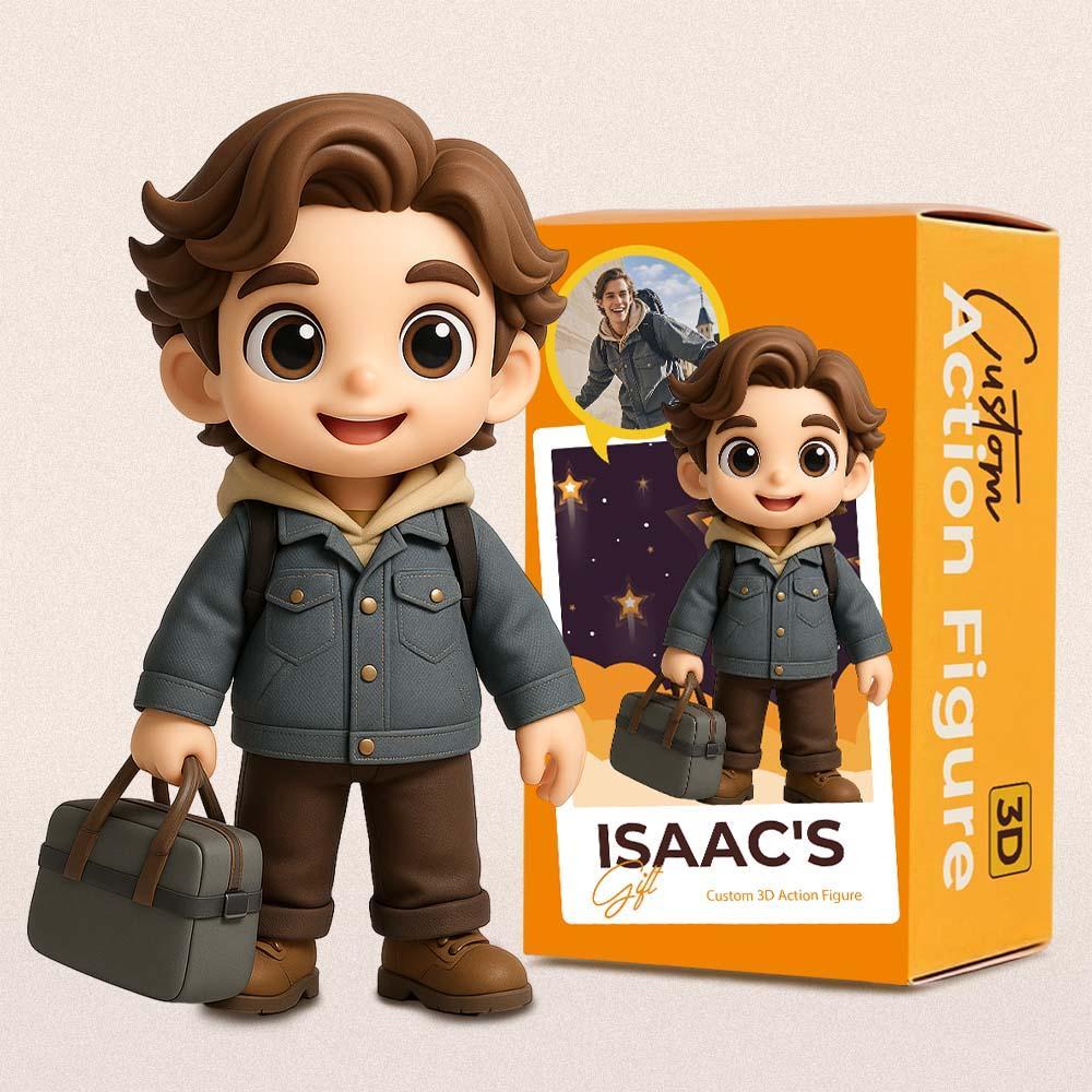 Custom Travel 3D Action Figure from Photo Unique & Thoughtful Gift for Travel Lover