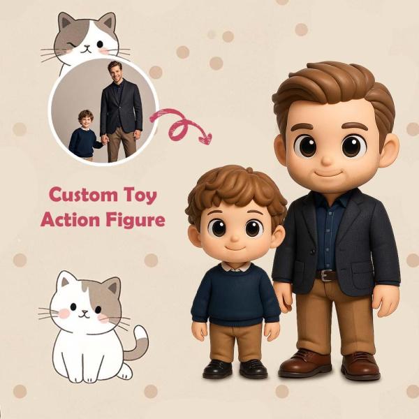 Custom 3D Action Figure From Your Photo Personalized Toy Figure  Custom Action Figure Gifts For Dad