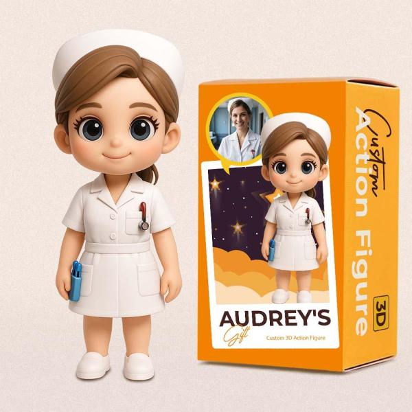 Custom 3D Action Figure From Your Photo Personalized Toy Figure Custom Action Figure Gifts For Doctors and Nurses