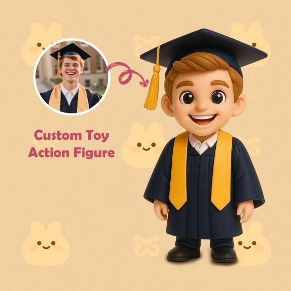 Custom 3D Action Figure From Your Photo Personalized Toy Figure to Him Custom Action Figure Graduation Gifts