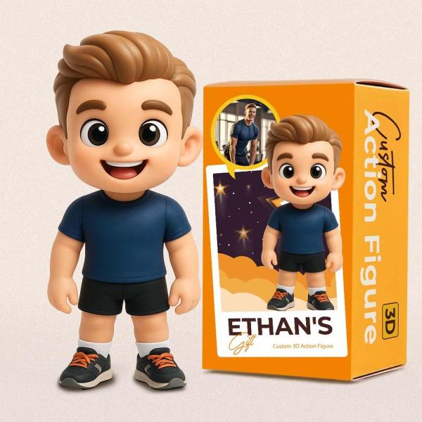 Custom Sports Lover 3D Action Figure from Photo Unique & Thoughtful Gift for Sports Lover