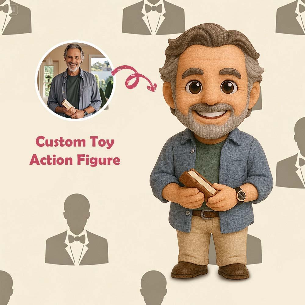 Custom Dad 3D Action Figure from Photo Personalized Toy Figure Custom Action Figure Gifts For Dad