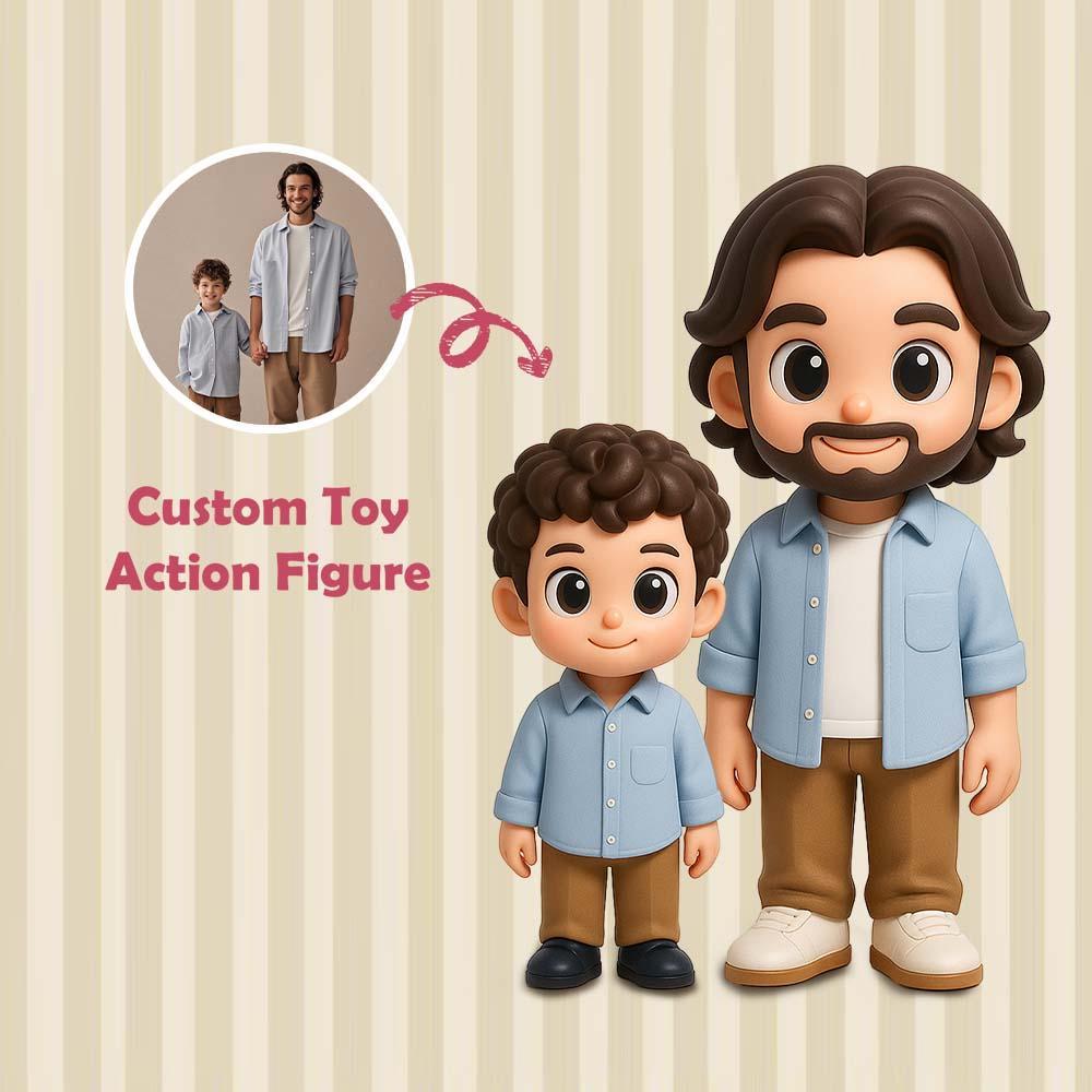 Custom 3D Action Figure From Your Photo Personalized Toy Figure Custom Action Figure Gifts For Dad