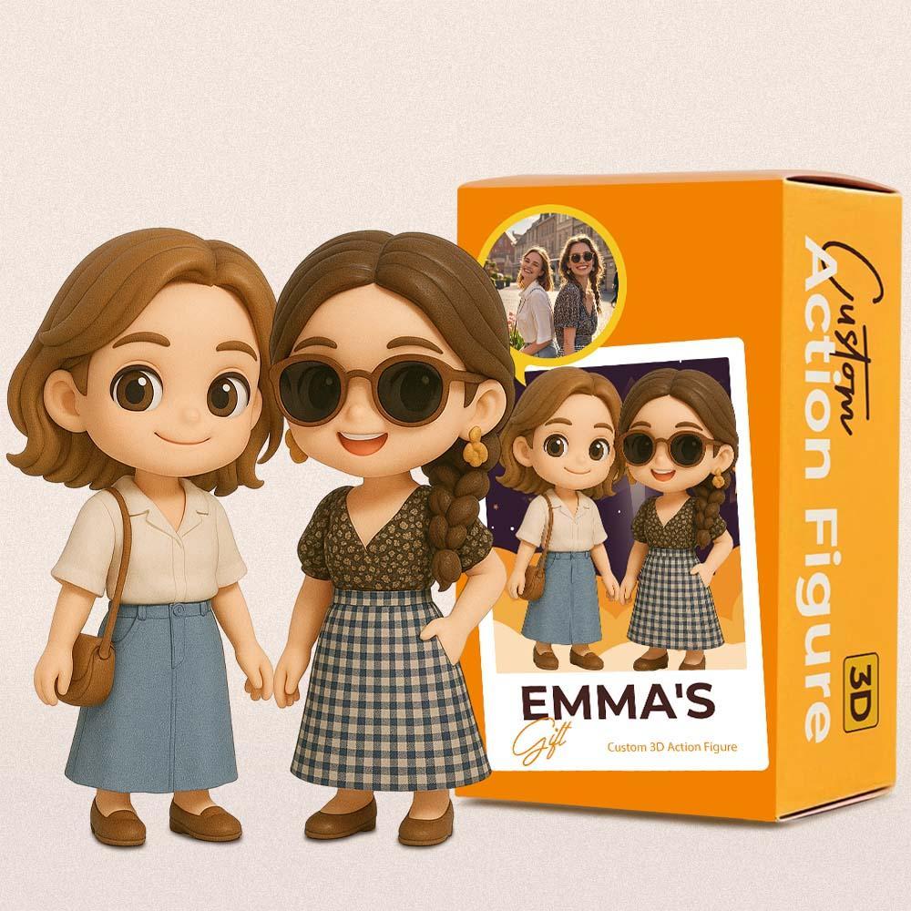 Custom Sister Gifts Toy Figure 3D Mini Figures Personalization Photo Blind Box Gifts For Her