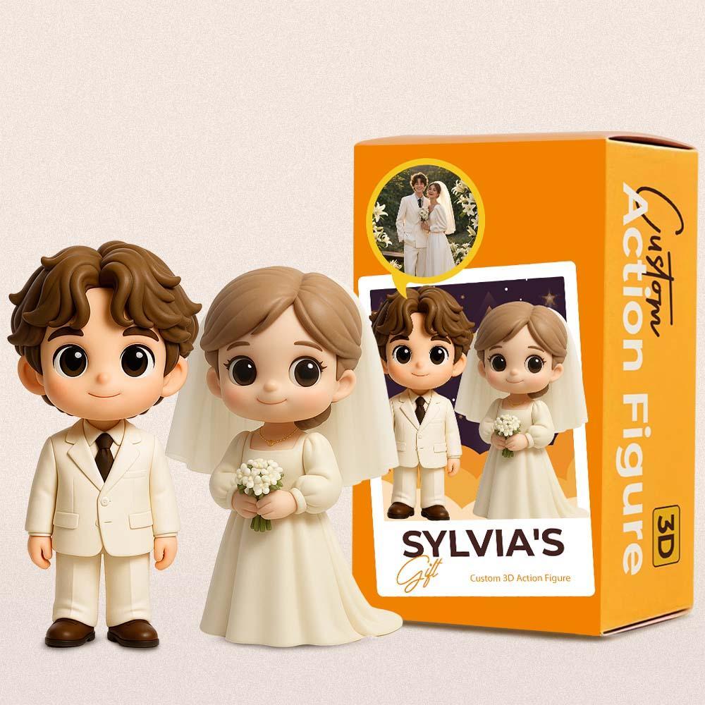 Custom 3D Action Figure From Your Photo Personalized Toy Figure Couple Custom Action Figure Gifts For Wedding
